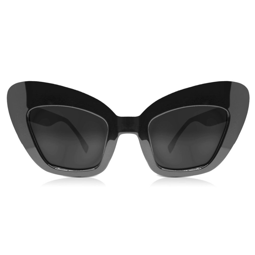 Black Butterfly/Cateye Fashion Sunglasses